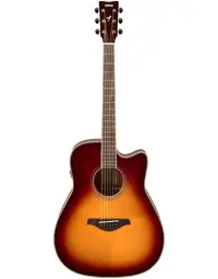 Yamaha FGC-TA-BS Transacoustic Solid Top Dreadnought Acoustic Guitar w/ Pickup Brown Sunburst