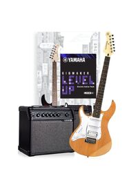 Yamaha Gigmaker Level Up Pacifica Left-Handed Starter Guitar Pack w/ Line 6 Amp Yellow Natural Satin