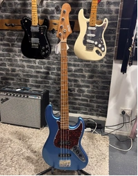 JET Guitars JJB-300 Electric Bass Roasted MN Lake Placid Blue