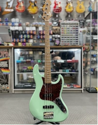 JET Guitars JJB-300 Electric Bass Roasted MN Sea Foam Green