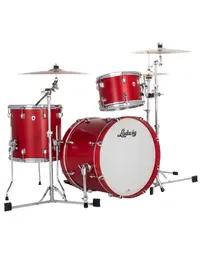 Ludwig LN34023TXPR Neusonic Maple/Cherry Downbeat 3-Piece Shell Pack 20" Satin Diablo Red