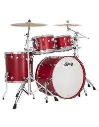 Ludwig LN34204TXPR Neusonic Maple/Cherry MOD2 4-Piece Shell Pack 22" Satin Diablo Red