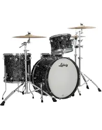 Ludwig LN34233TXA8 Neusonic Maple/Cherry FAB 3-Piece Shell Pack 22" Ebony Pearl