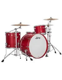 Ludwig LN34433TXPR Neusonic Maple/Cherry Pro Beat 3-Piece Shell Pack 24" Satin Diablo Red