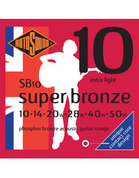 Rotosound SB10 Super Bronze Phosphor Bronze 10-50