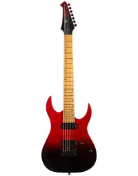 Spira Guitars S-457 TRD 7-String Flame Top Electric Guitar MN Transparent Red