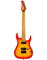 Spira Guitars S-507 QFB 7-String Quilt Top Electric Guitar MN Fireburst