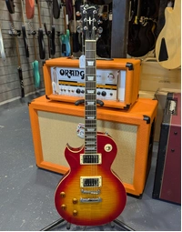 Used Electa Les Paul Style Left-Handed Electric Guitar Sunburst, Includes Gator Hard Case