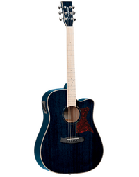 Tanglewood TW5EBLA Winterleaf Blonde Solid Top Dreadnought w/ Pickup Bondi Blue Gloss