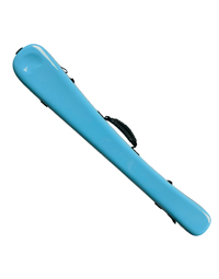 Vivo Bass Bow Case German/French Fits 2 Bows - Polycarbonate w/ Rosin Bag - Baby Blue