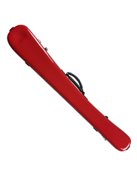 Vivo Bass Bow Case German/French Fits 2 Bows - Polycarbonate w/ Rosin Bag - Cherry Red