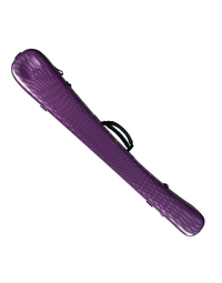 Vivo Bass Bow Case German/French Fits 2 Bows - Polycarbonate w/ Rosin Bag -Textured Purple