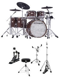 Roland VAD-716SWSDW V-Drums Acoustic Design Drum Kit Satin Walnutw/ DW 3000 Series Hardware